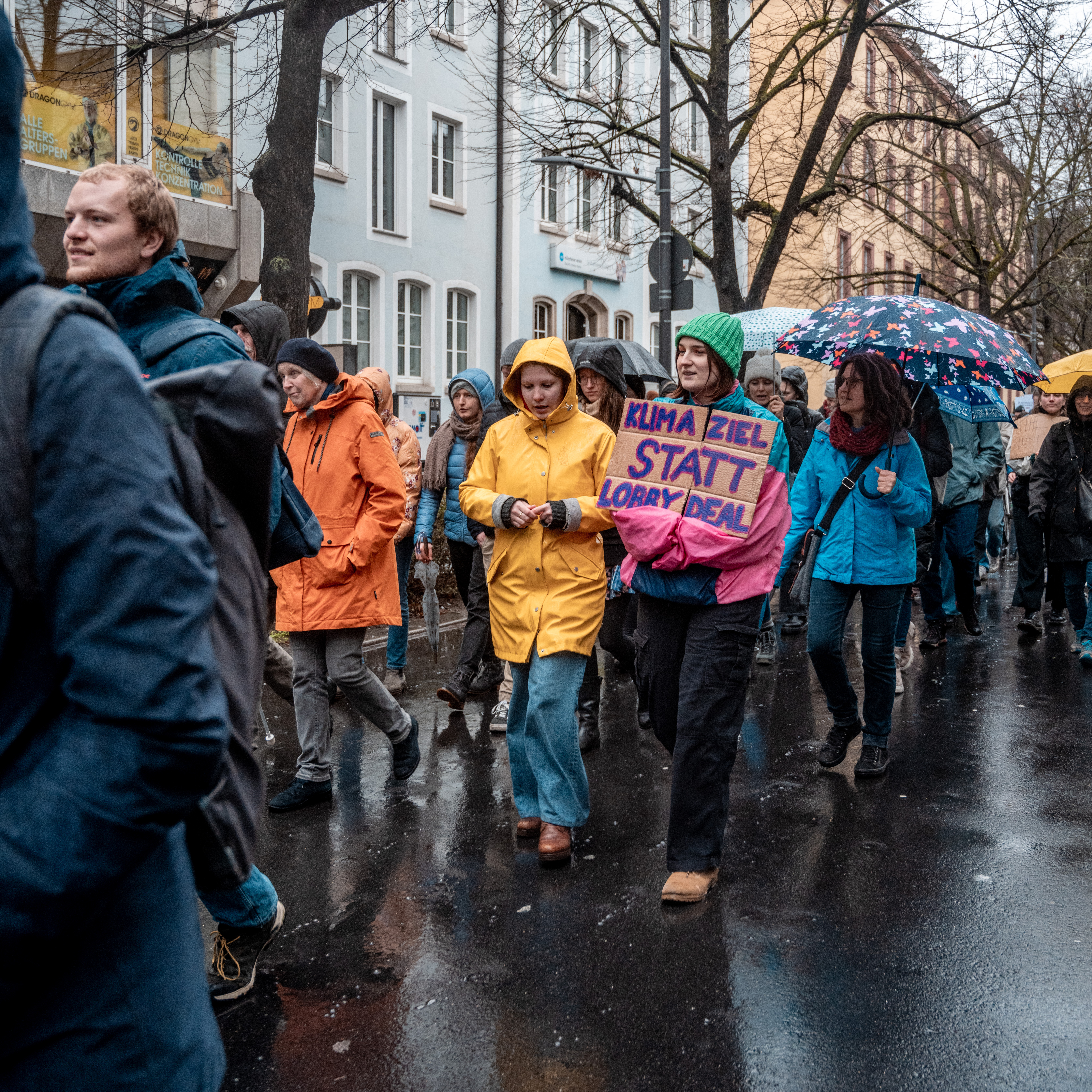 Foto vom Klimastreik am 26.01.2024 in Würzburg