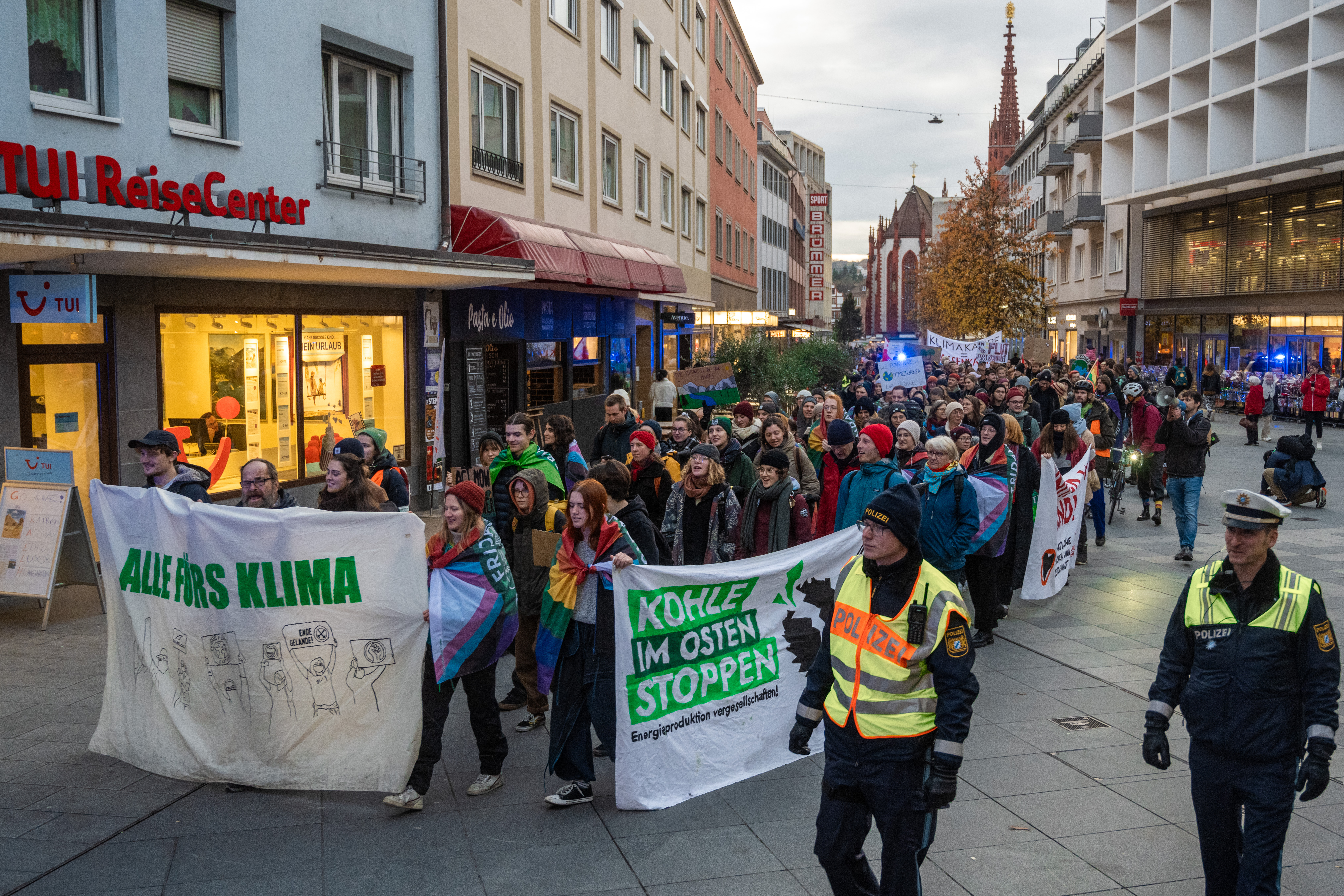 Foto vom Klimastreik am 17.11.2023 in Würzburg
